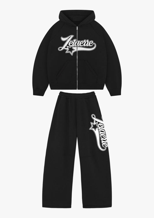 ZETAERRE STAR TRACKSUIT- BLACK